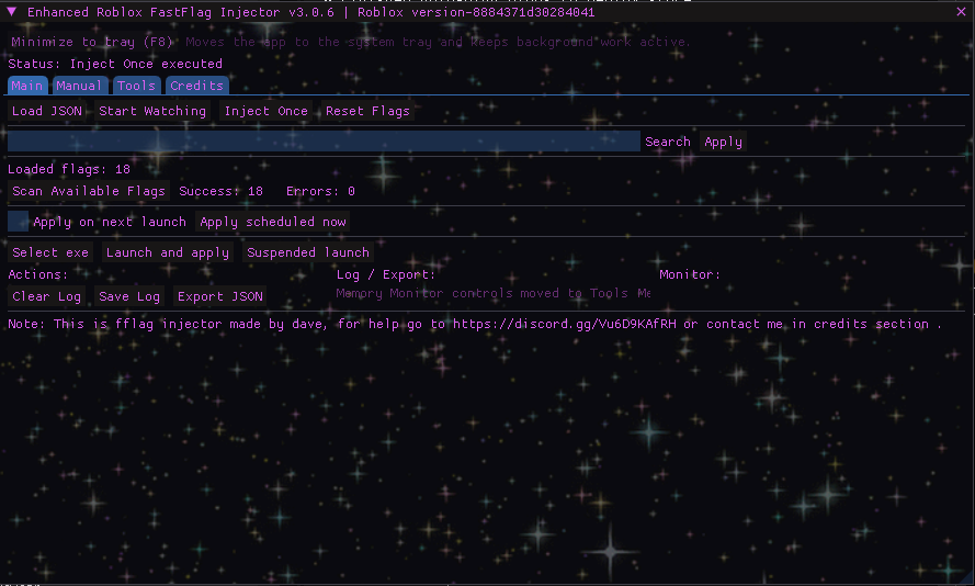 Davestrap Injector FFlag editor interface
